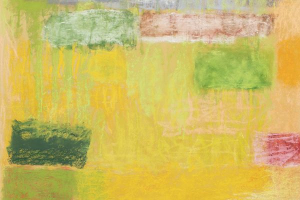 Monique Frydman, Jaune Absinthe2,2018,183x187cm, dry pastel pigments and liant