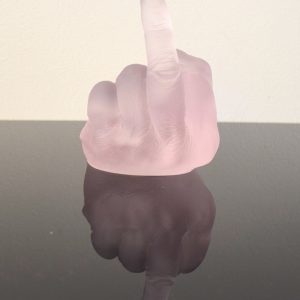 Study of perspective in glass - transparent pink