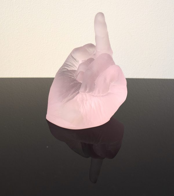 Study of perspective in glass - transparent pink