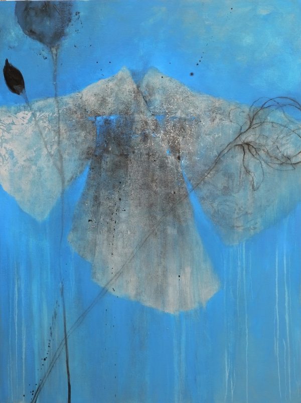 Kimono fond bleu