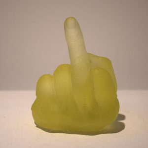 Study of perspective in glass - transparent yellow