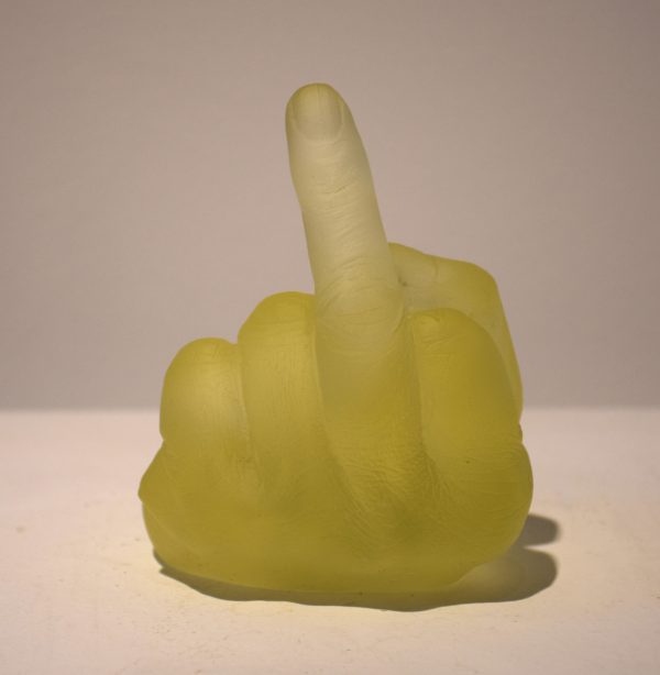 Study of perspective in glass - transparent yellow