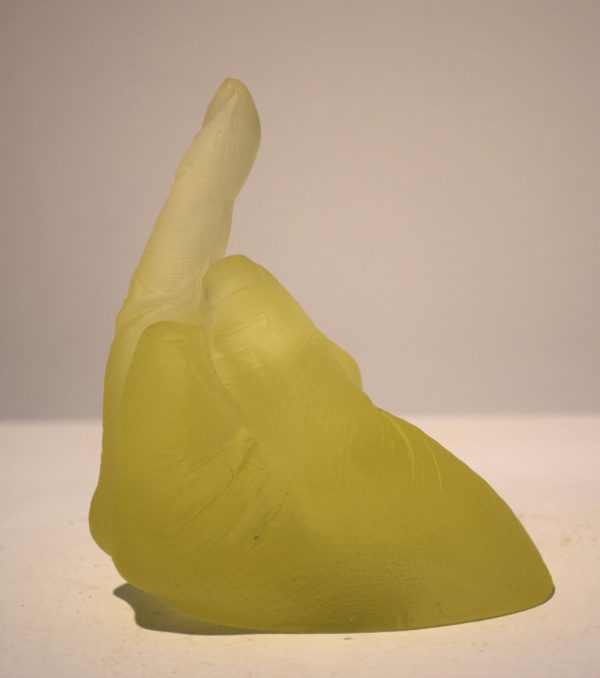 Study of perspective in glass - transparent yellow