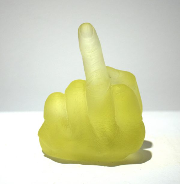 Study of perspective in glass - transparent yellow